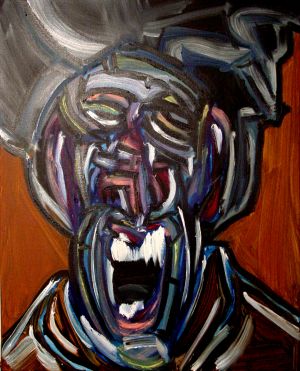 African Mask Face Snarl