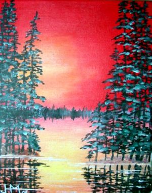 Sunset Pine Lake