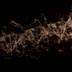 DNA double helix formation/disintegration. The code to life. 3D model.