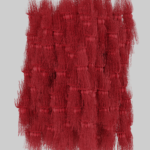 Artist's interpretation of bundled red brain neurons. 3D model.